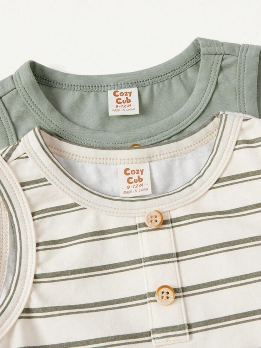 2-Pack Toddler Boy Sleeveless Rompers - 12-18M - Picture 5 of 8